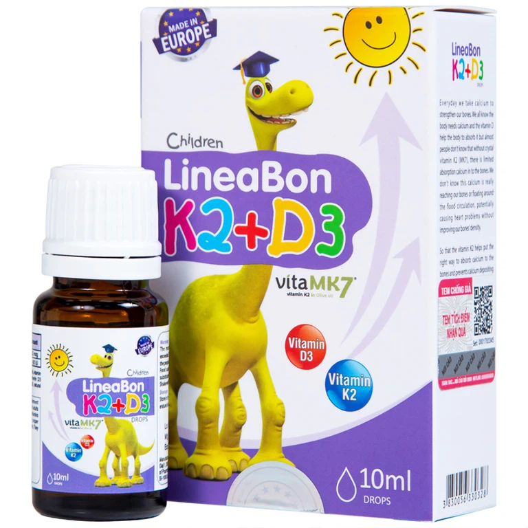 Thực phẩm bảo vệ sức khoẻ LineaBon K2 + D3 – Chai 10ml