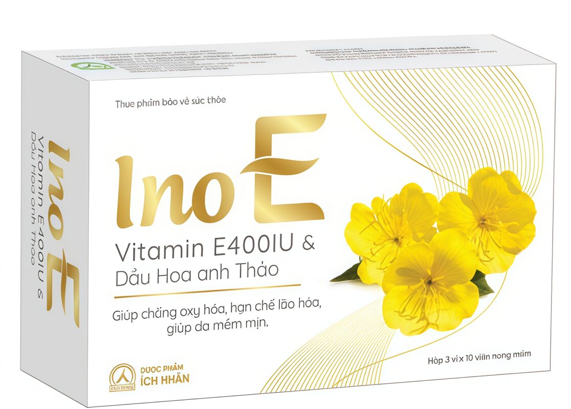 Thực phẩm bảo vệ sức khỏe Ino E vàng – Hộp 30 viên