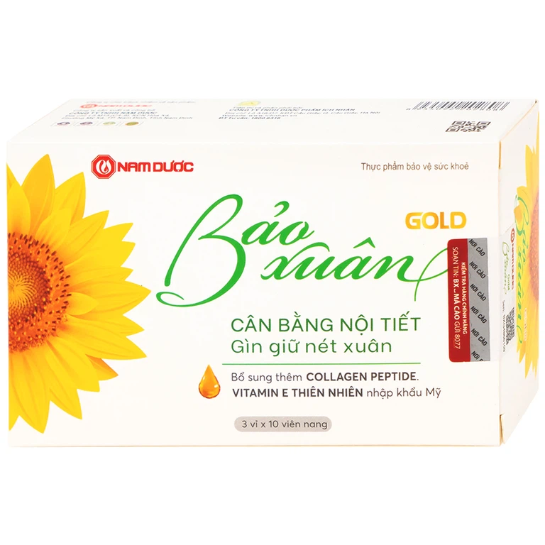 Viên uống Bảo Xuân Gold cân bằng nội tiết – Hộp 30 viên